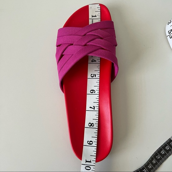 Rothy’s NWT The Slide Sz 7.5 Red Hot Pink Sandals - Picture 8 of 8